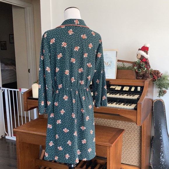 As U Wish Green Floral Mini Dress, Size M - Picture 8 of 11